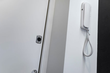 Intercom at the front door in the house