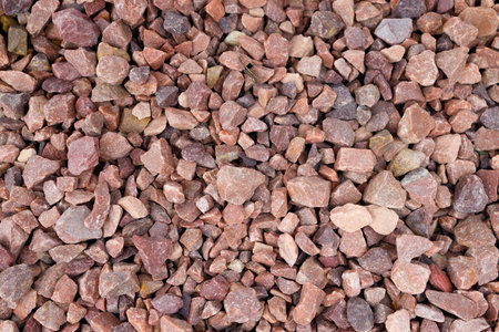 Texture of decorative red stone gray marble crumb