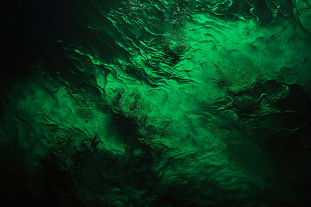 Green polluted water texture. Generative AIの素材