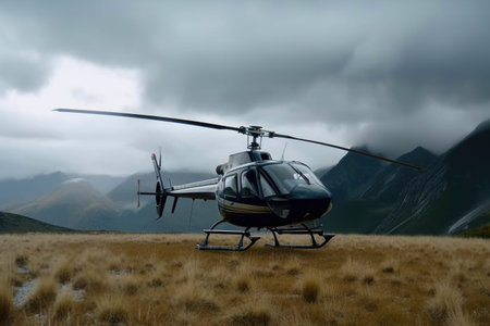 Helicopter. Generative AIの素材