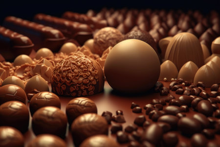 chocolate praline. Generative AIの素材