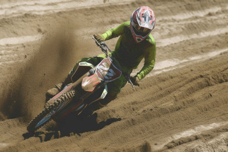 Motocross bike. Generative AIの素材