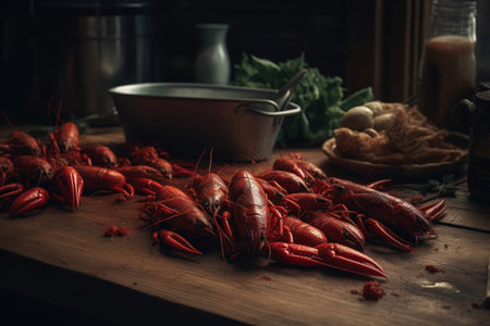 Gourmet Plant-based Crawfish Delight. Generative AIの素材