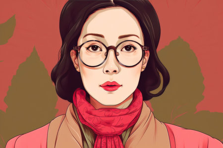 Woman from Japan. Generative AIの素材