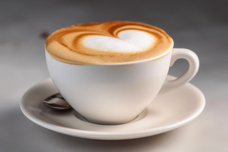 Heartfelt Creamy Coffee Magic. Generative AIの素材