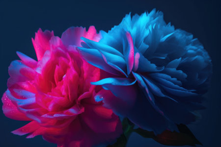 Serenade in Blue and Pink. Generative AIの素材