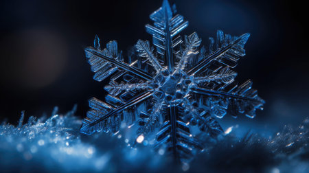 An Exquisite Snowflake. Generative AIの素材