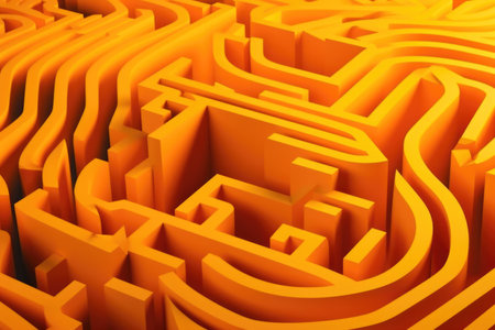 Dynamic Paper Ripples on Yellow Canvas. Generative AIの素材