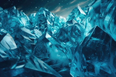 Blue Ice Background. Generative AIの素材