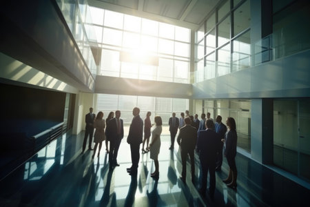 Multicultural Team of Professionals in Office Space. Generative AIの素材