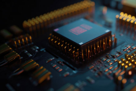 Captivating View of a MEMS-Enabled Integrated Circuit. Generative AIの素材
