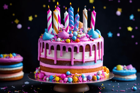 Exquisite Celebration Cake for Joyous Occasions. Generative AIの素材