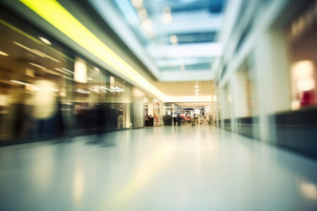 Urban Retail Hub: Blurred and Dynamic. Generative AIの素材