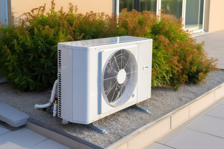 Contemporary Home Heating Solutions: Embracing Heat Pumps. Generative AIの素材