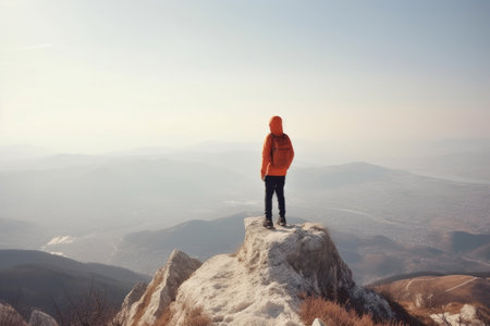 Male Hiker's Peak Experienceの素材