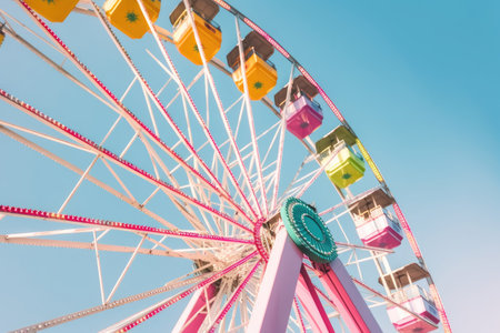 Whimsical Ferris Wheel in Pastel Paradiseの素材