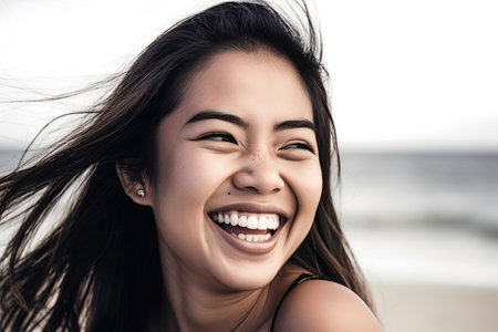 A candid shot of a 30-year-old Filipinaの素材