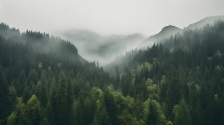 Mountain Fantasy in Green Huesの素材