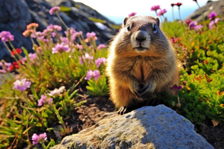 Mountain Wildlife Wonders: Marmot Explorationsの素材