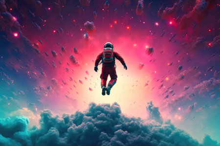 A Man Soaring Among the Starsの素材