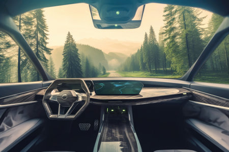 High-Tech Automotive Interior with a Minimalist Touchの素材