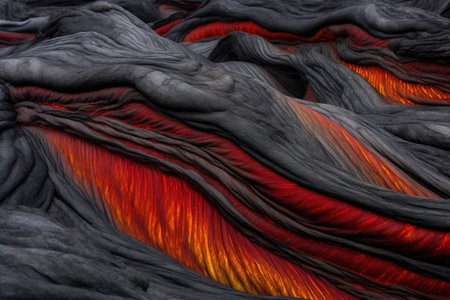 Volcanic Symphony: Captivating Colorful Lava Layersの素材