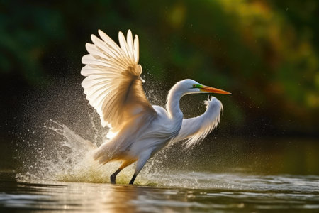 A Bird's Artful Water Takeoffの素材