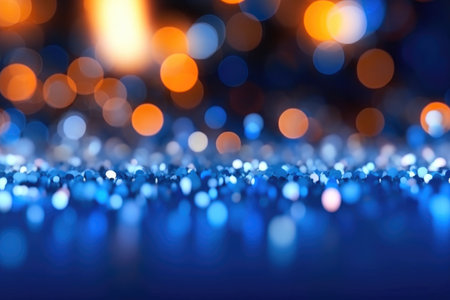 Enchanting Blue Bokeh Blissの素材