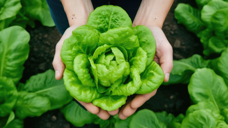 Big Green Lettuce from Aboveの素材