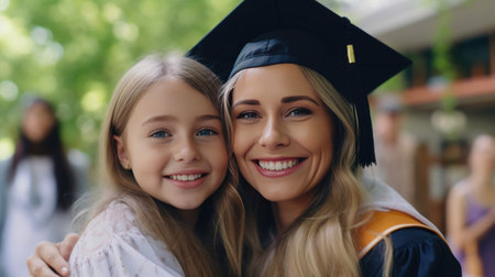 Triumphant Graduation Day: A Moment of Family Joyの素材