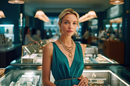 Female Artisan in Traditional Jewelery Storeの素材