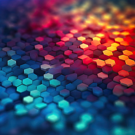 Gradient Hexagonal Patternの素材