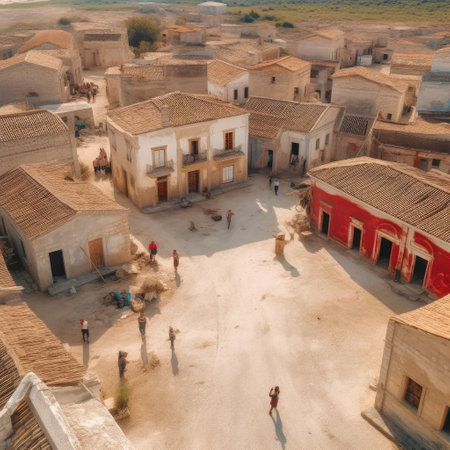 Greek Village From Aboveの素材