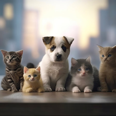 Cute Puppies vs. Adorable Kittensの素材