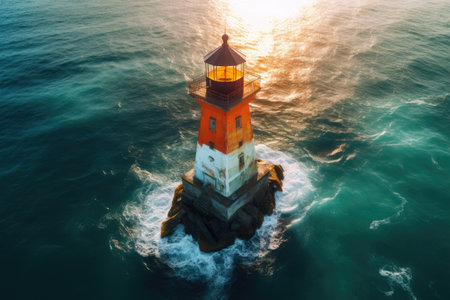 Aerial Lighthouse Shotの素材