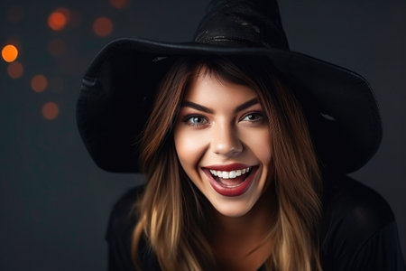 Close-Up of a Stylish Witch Costumeの素材