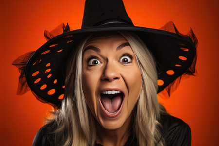 Mystical Midlife: Joyful Witch Embracing Halloweenの素材