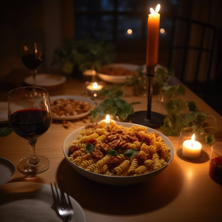 Intimate Pasta Dinner Party with Loved Onesの素材