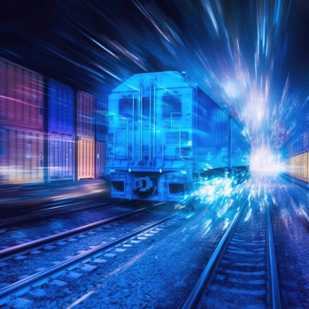 Speeding into the Future: High-Tech Train and Express Deliveryの素材