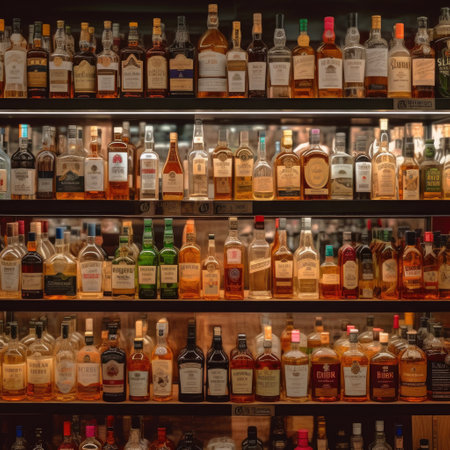 Alcohol Selection in a Vibrant Storeの素材