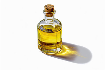 Premium Olive Oil in a Glass Bottleの素材