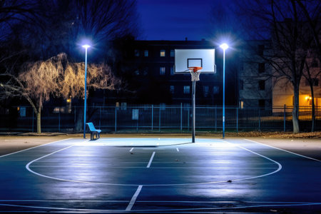 Empty Basketball Courtの素材