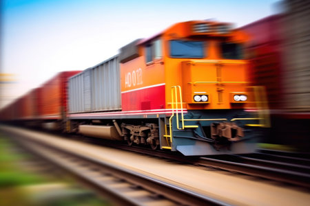 Cargo Train in Motionの素材