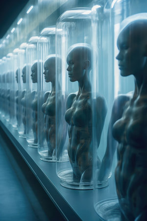 Reflections of Tomorrow: Clones Within Glass Wallsの素材