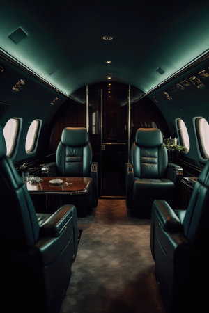 All-Black Luxury Jet Interiorの素材
