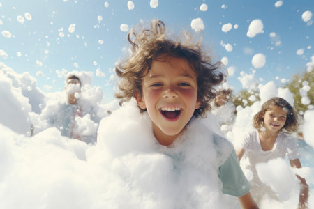 Children's Foam Party Sparks Endless Joyの素材