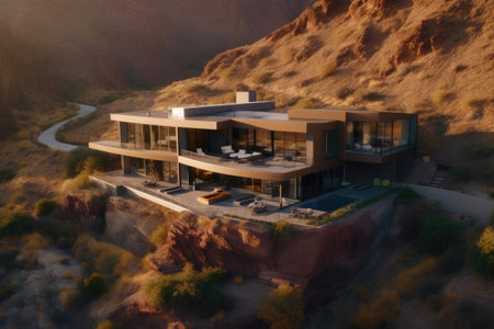 A Modern Residence Bathed in Nature's Moody Paletteの素材