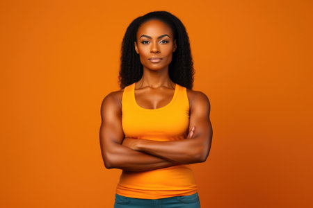 Young Black Woman Exuding Confidenceの素材