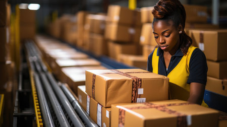 Postal Worker in Actionの素材