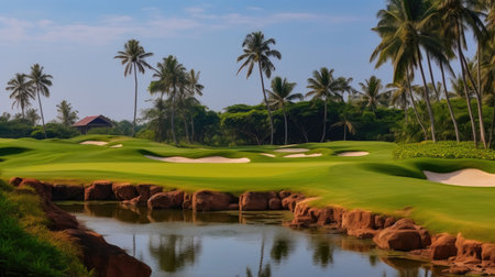Artistic Golf Course with Bunkersの素材